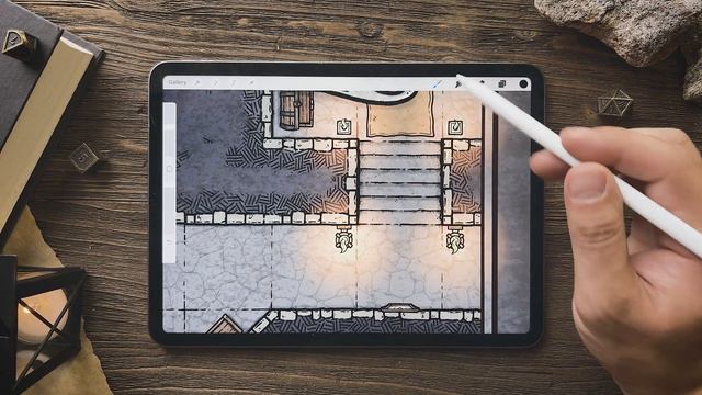 How to Create Firelight on Dungeon Maps | Making Dynamic RPG Locations смотреть онлайн