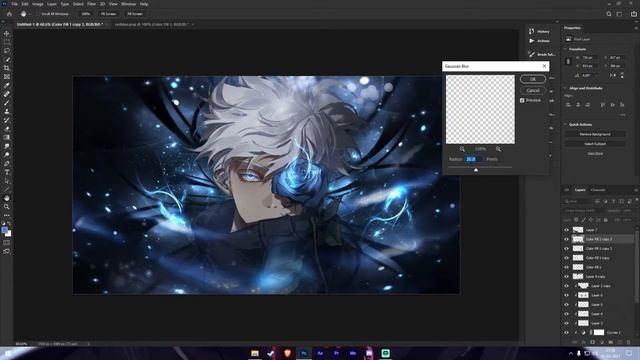 Anime | Gojou Saturo | Photoshop GFX Tutorial | Wallpaper смотреть онлайн