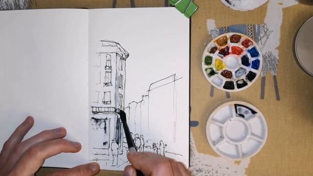 Urban Sketching People and Figures on a Busy Street - A Ten Minute Challenge смотреть онлайн