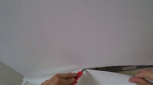 Устранение сложного пореза на натяжном потолке (Рядом с внешним углом)
