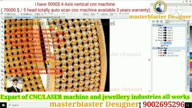 #cncbangledesign how to make cnc Bangle Design in Coreldraw || jewellery cnc machine work смотреть онлайн