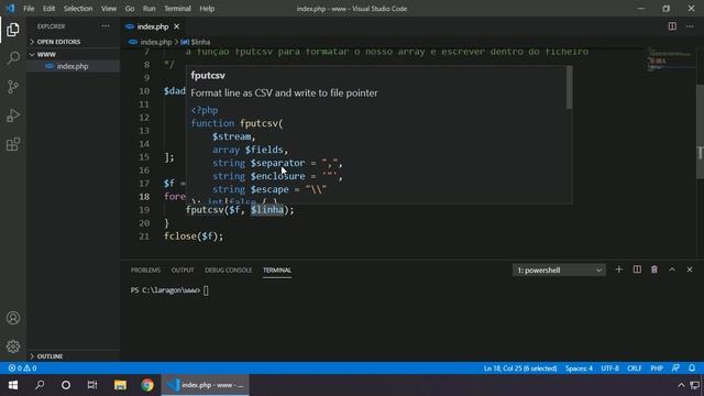 PHP 8 PARTE 2 #039 CRIAR UM FICHEIRO CSV A PARTIR DE UM ARRAY смотреть онлайн