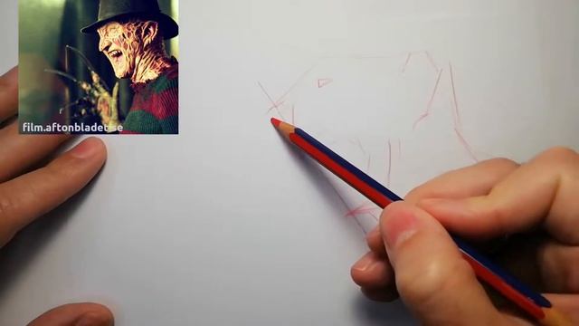 Como dibujar a Freddy Krueger, paso 1: encajar la figura смотреть онлайн