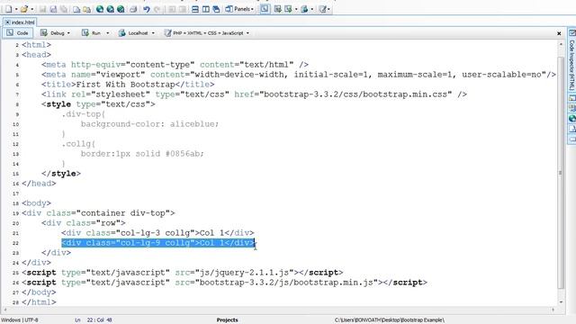 Bootstrap Grid System #01 смотреть онлайн