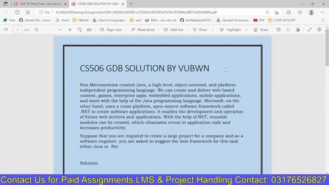 Cs506 Gdb Solution By VUBWN Cs506 GDB Solution By Nasir Abbas смотреть онлайн