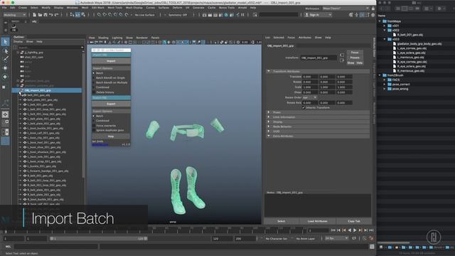 FREE JJ OBJ Toolkit v1.1 for Maya - Update & Demo смотреть онлайн