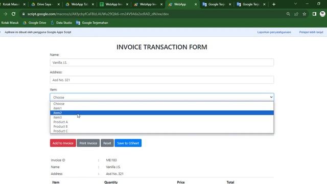WebApp Apps Script - INVOICE | Dynamic Input | Save to Google Sheet | Add PAYMENT (Member) смотреть онлайн