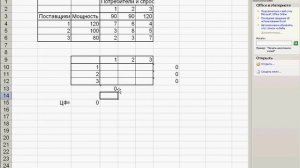Решение транспортной задачи в MS Excel
