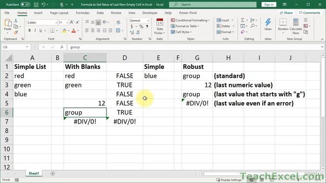 Formula to Get the Last Value from a List in Excel смотреть онлайн