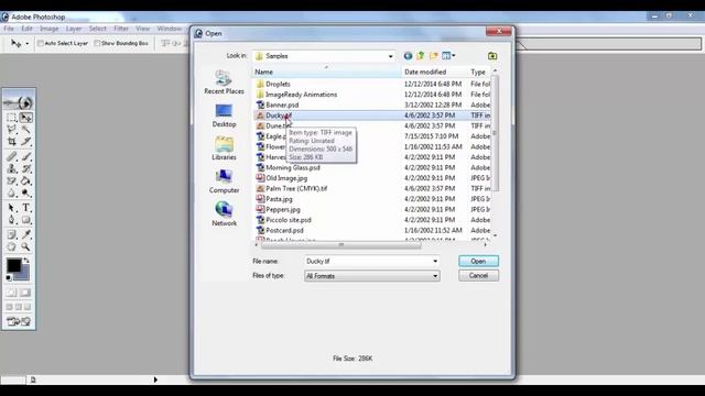 2 Photoshop 7 How to open and close file from sample location смотреть онлайн