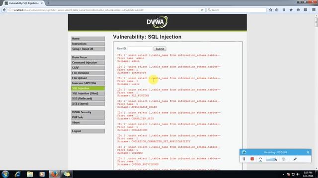How to do SQL Injection in DVWA? смотреть онлайн