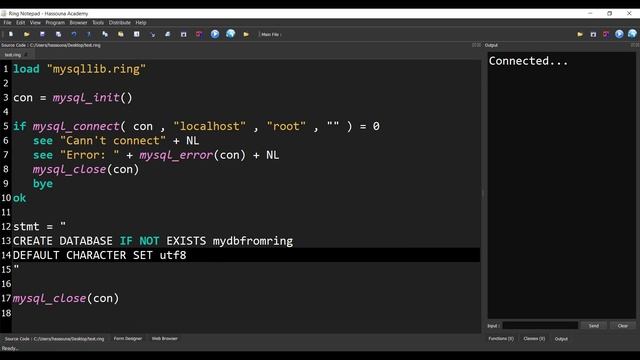 238 ring programming language create database on mysql using ring смотреть онлайн
