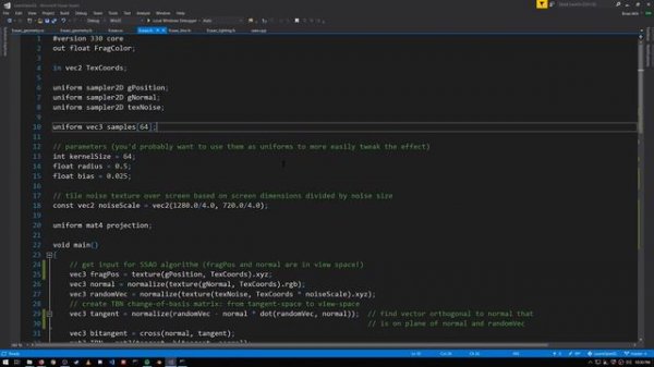 OpenGL - SSAO (screen space ambient occlusion)