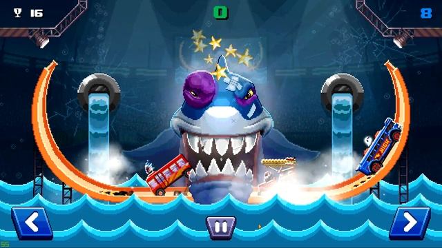 ГИГАНТСКАЯ АКУЛА против ТОПОВЫХ ТАЧЕК! Вернулся в ПРОШЛОЕ! БОСС Shark Attack игра Drive Ahead смотреть онлайн