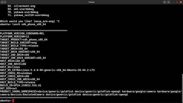 Android 12 AOSP Build And Run Phone Emulator