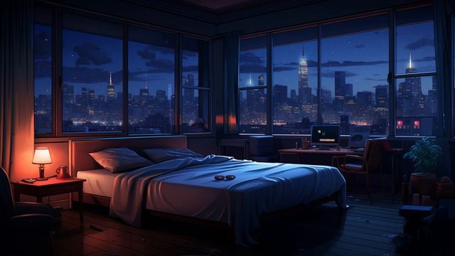 Rainy Lofi Night 🌧 Lofi Downtown Music Beats ⛱ Chill Beats To Study To Relax To