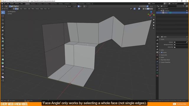 How to enable MEASUREMENT | Blender 2.82 | Tutorial смотреть онлайн