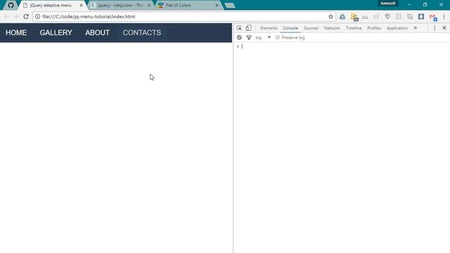Создание адаптивного меню с использованием jQuery смотреть онлайн