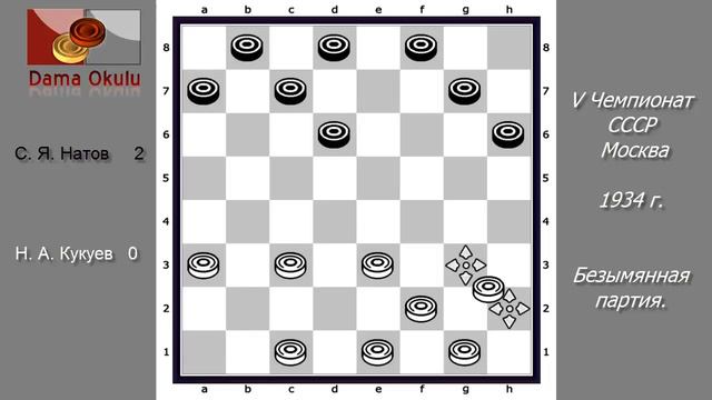 Н. А. Кукуев - С. Я. Натов. V чемпионат СССР Москва, 1934 г. смотреть онлайн
