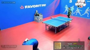 игра КОРОТКИМИ ШИПАМИ СПРАВА: Сергей Вавренюк АТАКУЮЩИЙ шиповик, короткие шипы АТАКА И БЛОК У СТОЛА