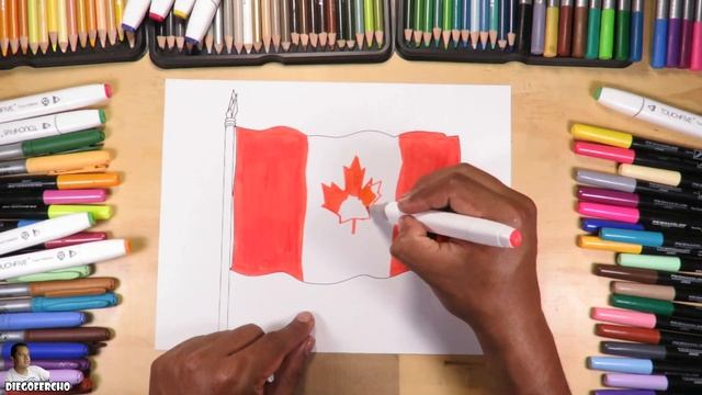 Dibuja la bandera Nacional de Canadá - Draw the flag of Canada смотреть онлайн