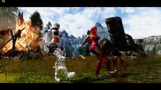 Skyrim Dancing   Scarlett & Selene