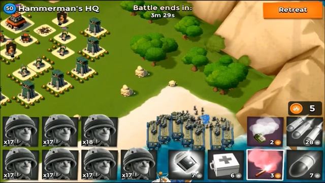 Boom Beach Атака Хаммермана 50 Boom Beach Hammerman's HQ Level 50 смотреть онлайн
