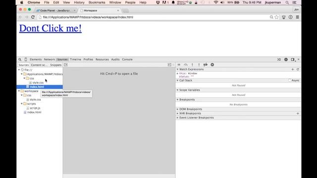 Chrome Devtools - Workspaces смотреть онлайн