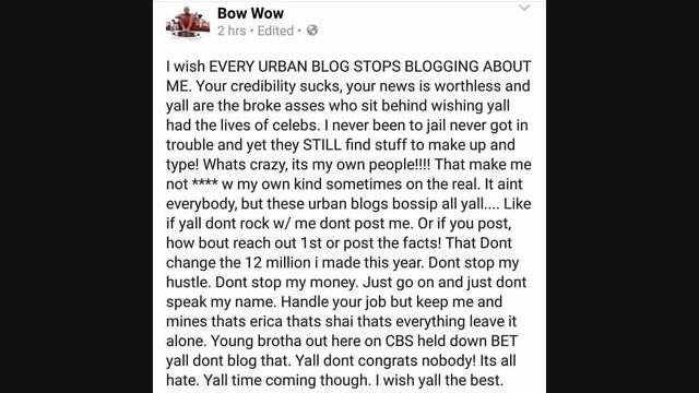 Bow Wow Goes on a Ray J Style Rant Against Blogs Hating on Him! Says He Made $12 Million this Year! смотреть онлайн