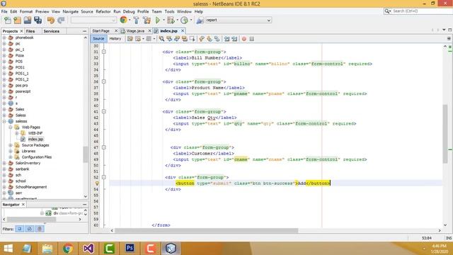 Sales Registation using Jsp смотреть онлайн