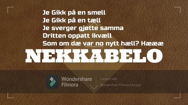Nekkabelo - Gikk På En Smell смотреть онлайн