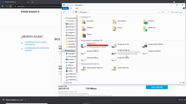 Actualización de Bios para tarjeta madre Asus Prime B460M-A смотреть онлайн