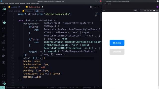 Tutoriel React: Apprendre Styled Components - 04 - Dynamiser le style avec les props смотреть онлайн