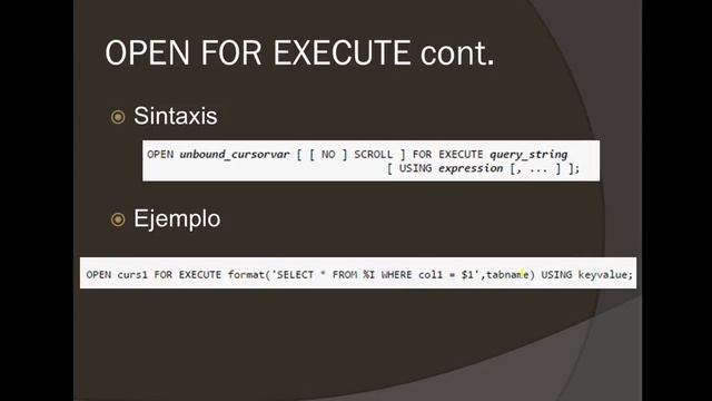 PL/pgSQL con PostgreSQL 9.5 - Cursores (Cursors, Fetch, Open, Close) смотреть онлайн