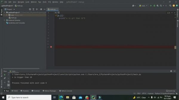 how to use If else statements in pycharm | If else statements in python