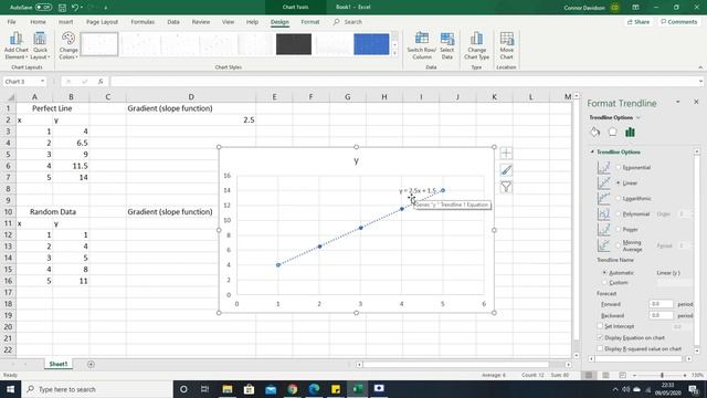 How To Calculate the Gradient of a Line in Excel Tutorial смотреть онлайн