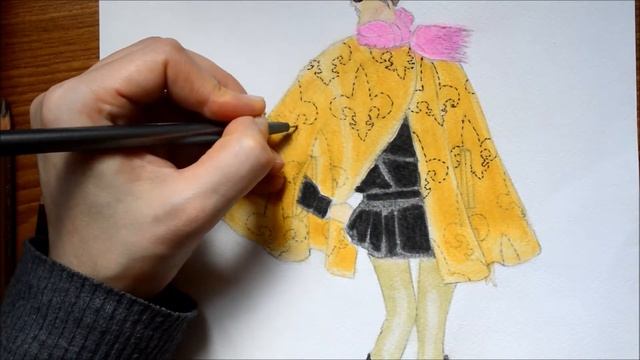 Fashion illustration # 5 : How to color Quilted gabardine & velvet fabric смотреть онлайн