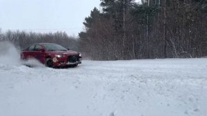 MITUSBISHI LANCER X RALLIART Snow drift ride