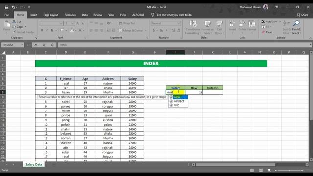 MS Excel INDEX Function | INDEX Function | INDEX Formula in Excel | INDEX Formula | Excel Bangla смотреть онлайн