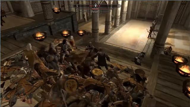 Skyrim npc battle dragonsreach 100 npc's смотреть онлайн