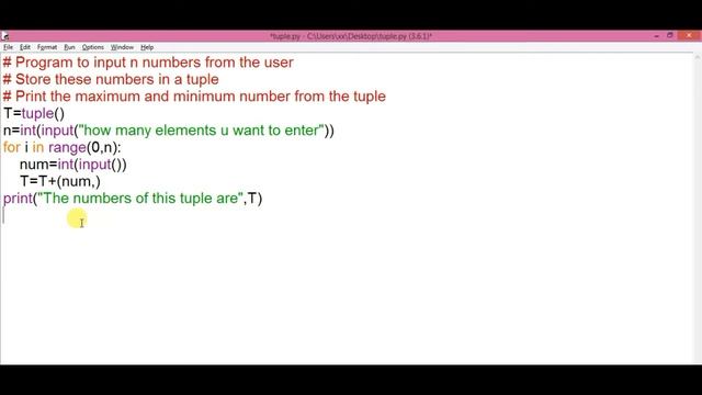 Python Program to find the maximum and minimum number in a tuple | Python fundamentals | Max(),Min( смотреть онлайн
