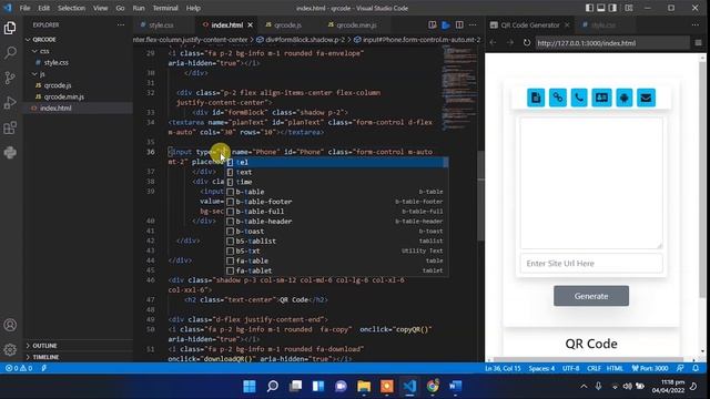 QR Code Generator in HTML CSS & JavaScript | QR Code Generator in JavaScript | Part 1 смотреть онлайн