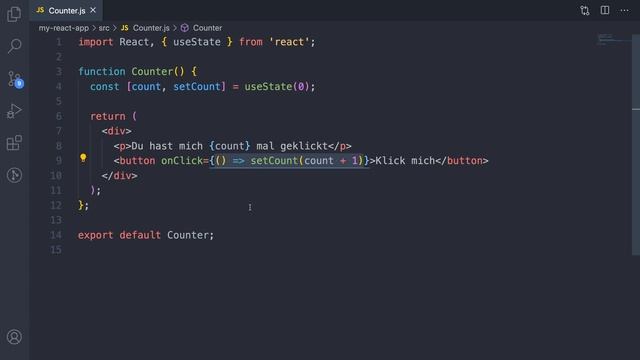 Handhabung von Events | React Grundlagen смотреть онлайн