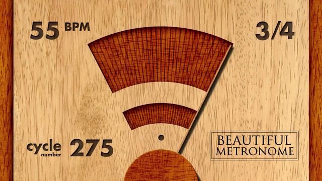 55 BPM 3/4 Wood Metronome HD смотреть онлайн