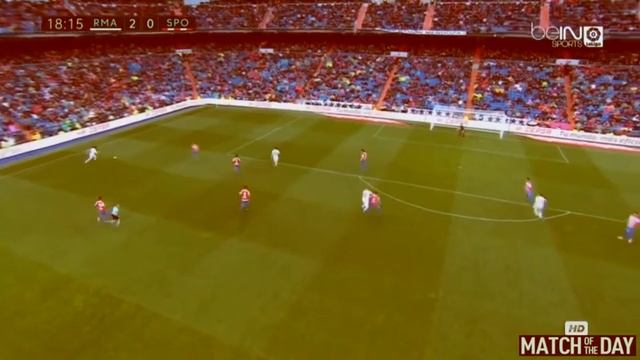 Криштиану Роналду забивает гол в ворота Спортинга. Liga BBVA смотреть онлайн