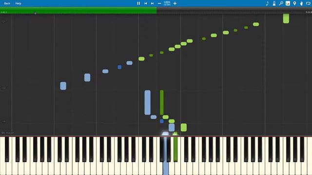 Howl's Moving Castle Main Theme - Synthesia Piano Tutorial смотреть онлайн