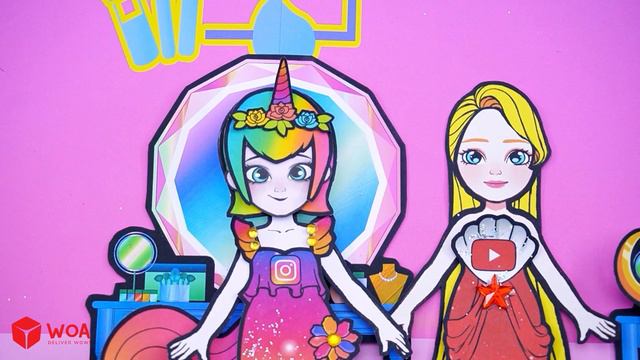 How To Make Pink Unicorn House with Bunk Bed, Rainbow Stairs from Polymer Clay | DIY Miniature Hous смотреть онлайн