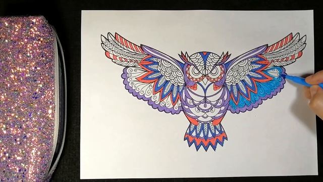 Раскрашиваем СОВУ | Раскраска Антистресс \\ Antistress coloring OWL смотреть онлайн