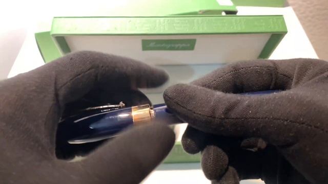 Перьевая ручка Montegrappa Fortuna Blue Rose Gold F смотреть онлайн