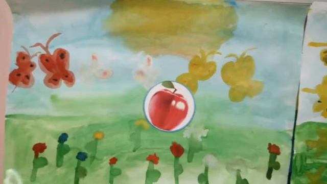 Рисование на тему: "Бабочки летают над лугом" смотреть онлайн